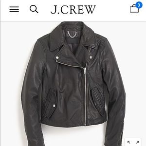 JCrew collection leather moto jacket